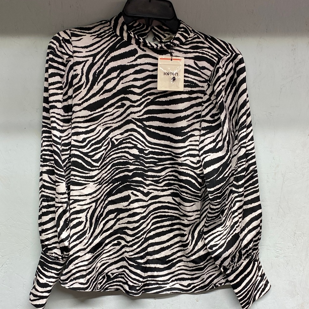 Koton Zebra Print Women's Top - Black and White